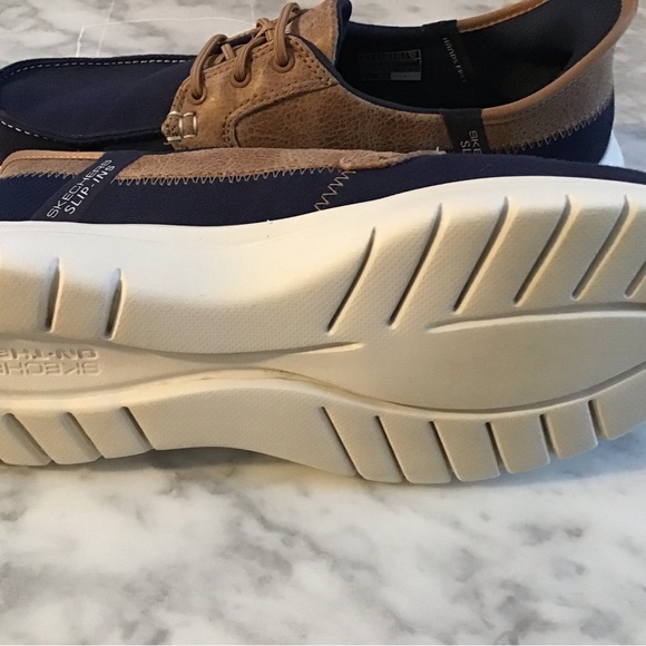 Sketchers Slip Ins Women’s Size 8, Navy & Tan NWT - Picture 8 of 16